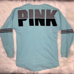 PINK by Victoria’s Secret Aqua Blue Crew Neck